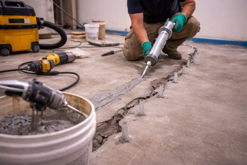 Cracked Basement Floor Repair in Debary, FL